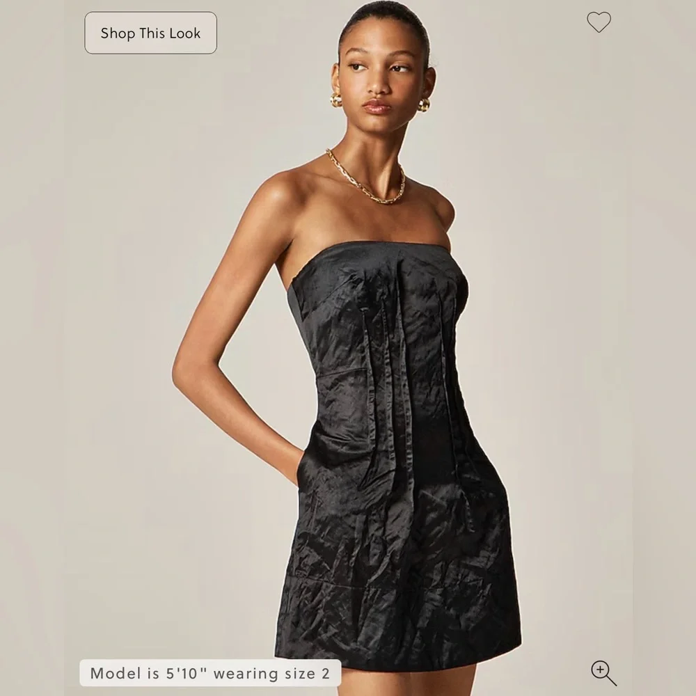 J CREW SIZE 0 Collection strapless mini dress in memory satin CD083